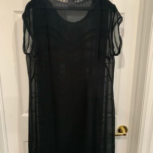 Cabi Sheer Black Tunic